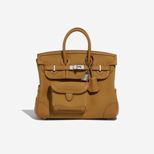 Birkin Cargo 25 Toile Goeland / Veau Swift Desert / Sesame