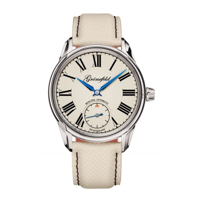 Grönefeld 1941 PRINCIPIA AUTOMATIC CREAM LAQUER DIAL WG Men's Watch