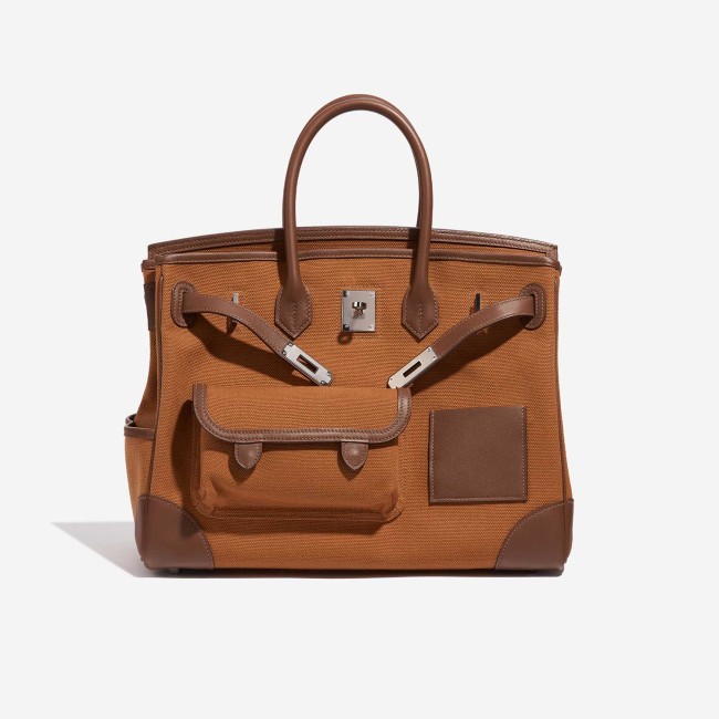 Birkin Cargo 35 Swift / Toile Goeland Marron / Gold