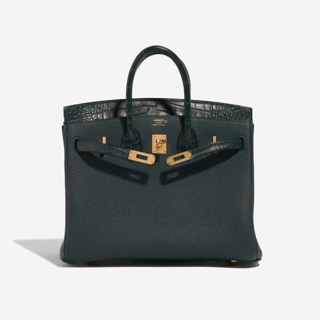 Birkin Touch 25 Togo / Matte Alligator Vert Cypress