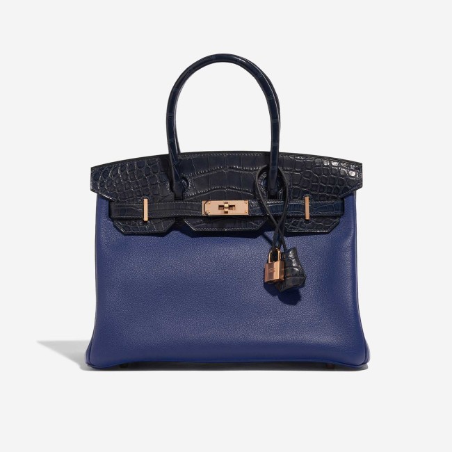 Birkin Touch 30 Matte Alligator / Taurillion Novillo Blue Sapphire / Blue Marine