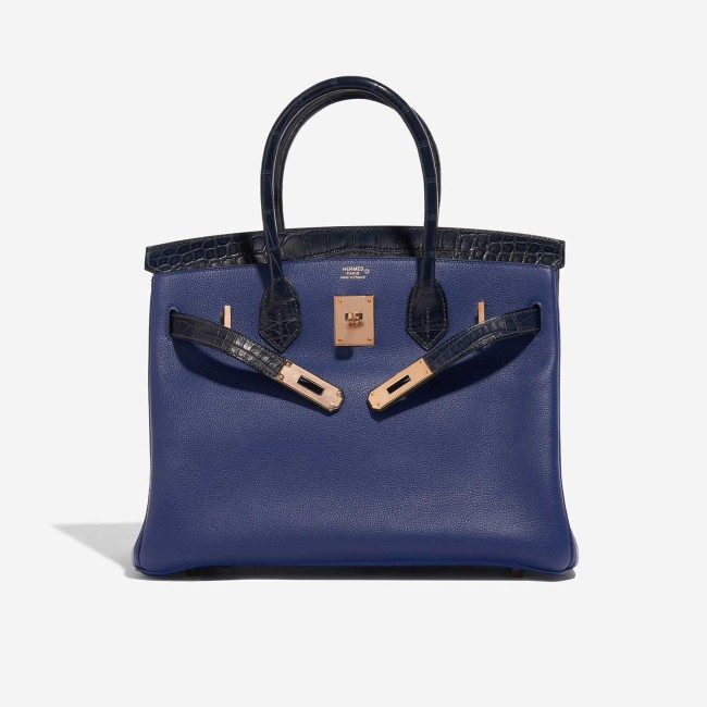 Birkin Touch 30 Matte Alligator / Taurillion Novillo Blue Sapphire / Blue Marine