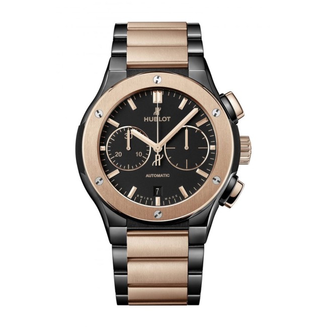 Hublot Classic Fusion Chronograph Ceramic King Gold Bracelet Men's Watch 520.CO.1180.CO