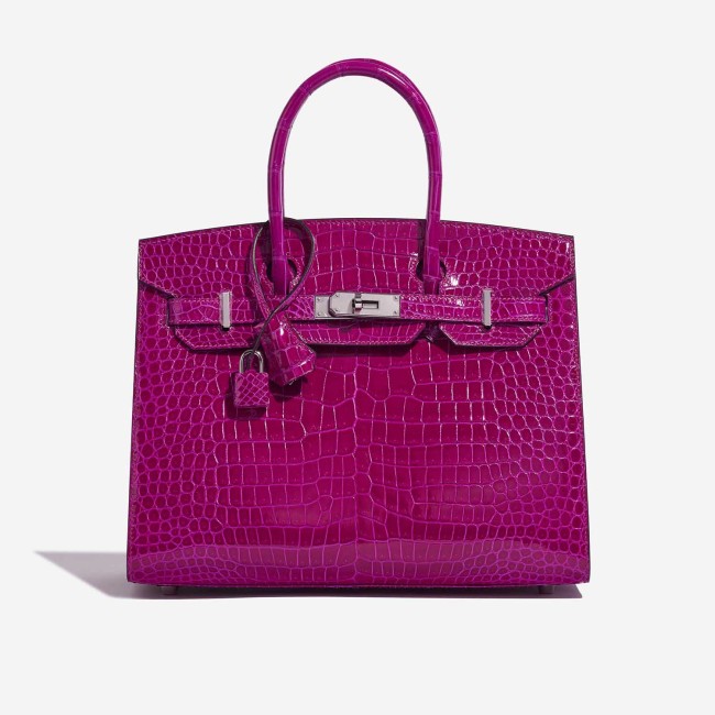 Birkin 30 Porosus Crocodile Rose Pourpre