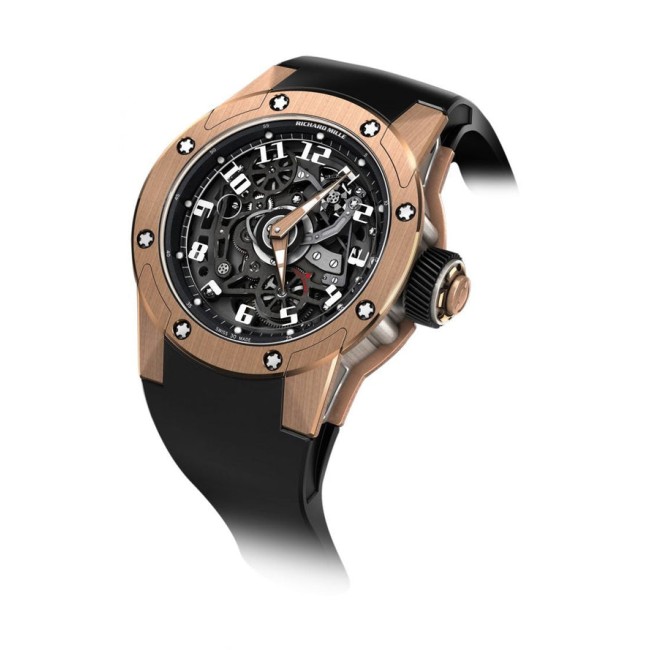 Richard Mille RM 63-01 Automatic Winding Dizzy Hands Men's watch Red Gold,Titanium