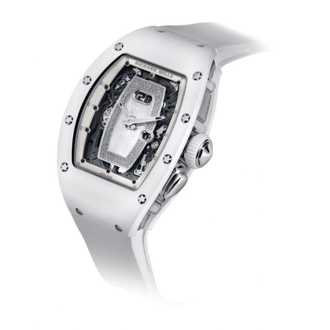 Richard Mille RM 037 Automatique Woman's watch White Ceramic,White Gold