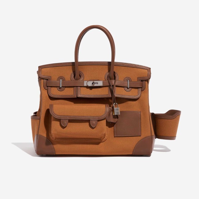 Birkin Cargo 35 Swift / Toile Goeland Marron / Gold