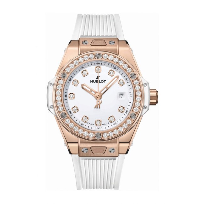 Hublot Big Bang One Click King Gold White Diamonds Woman's Watch 485.OE.2210.RW.1204