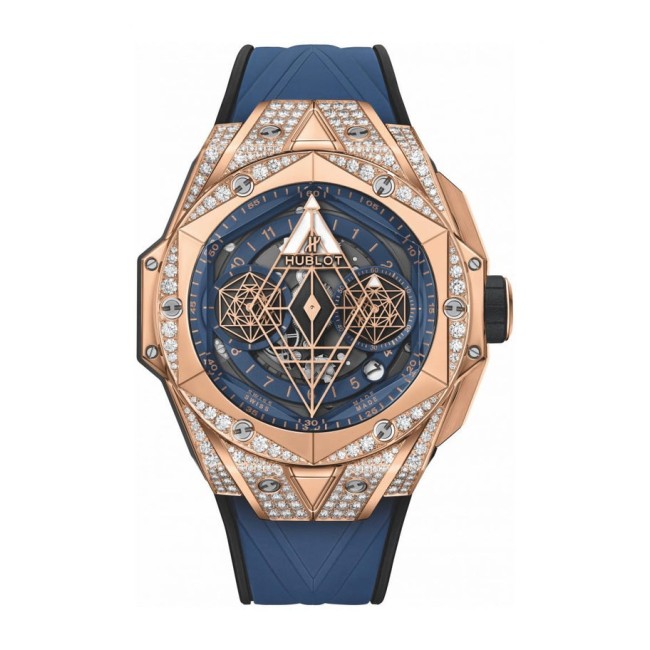 Hublot Big Bang Sang Bleu II King Gold Blue Pavé Men's Watch 418.OX.5108.RX.1604.MXM20