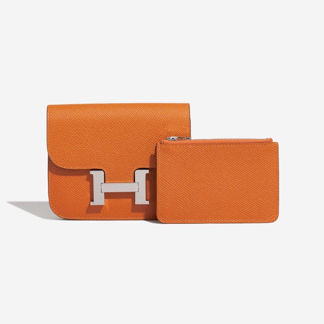 Constance Slim Wallet Epsom Orange H