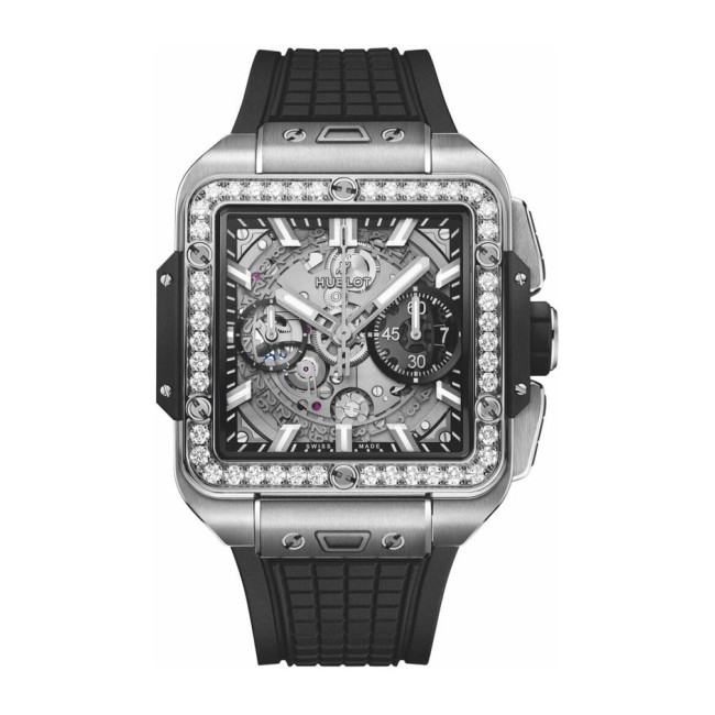 Hublot Square Bang Unico Titanium Diamonds Men's Watch 821.NX.0170.RX.1204