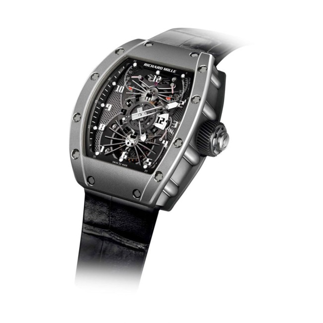 Richard Mille RM 022 Manual Winding Tourbillon Aerodyne Dual Time Zone Men's watch Titanium