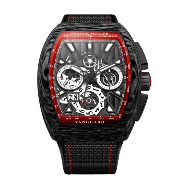 Franck Muller Vanguard Skeleton Grande Date Chronograph Men's Watch V45 CC GD SQT CARB NR (NR)