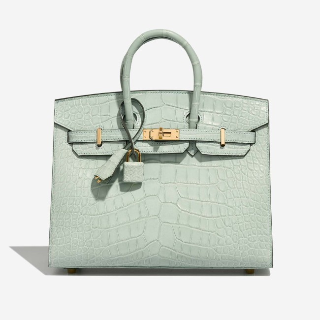 Birkin 25 Matte Alligator Vert d'Eau