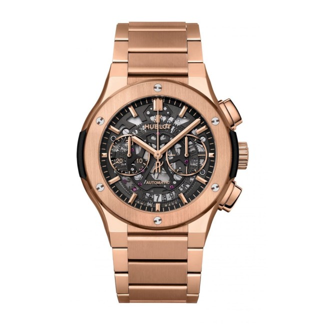 Hublot Classic Fusion Aerofusion Chronograph King Gold Bracelet Men's Watch 528.OX.0180.OX