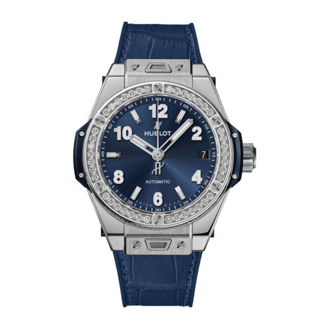 Hublot Big Bang One Click Steel Blue Diamonds Men's Watch 465.SX.7170.LR.1204