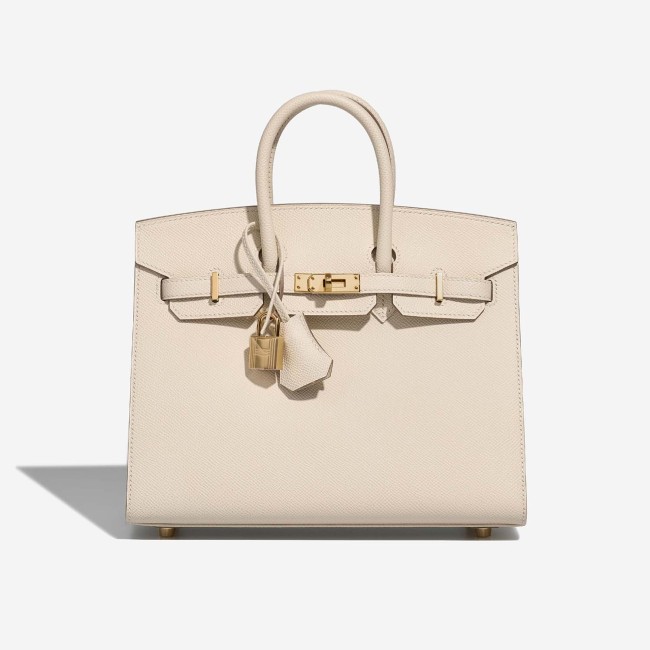 Birkin Sellier 25 Epsom Craie