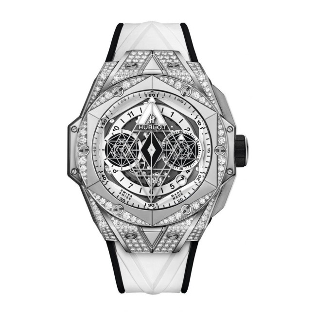 Hublot Sang Bleu II Titanium White Pavé Men's Watch 418.NX.2001.RX.1604.MXM20