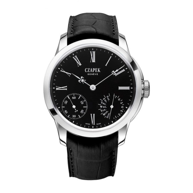 Czapek Quai des Bergues – Black Enamel S Men's Watch