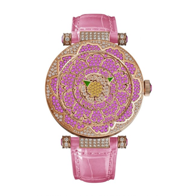 Franck Muller Double Mystery Peony Woman's Watch 39 DM D CD PEO RS 5N