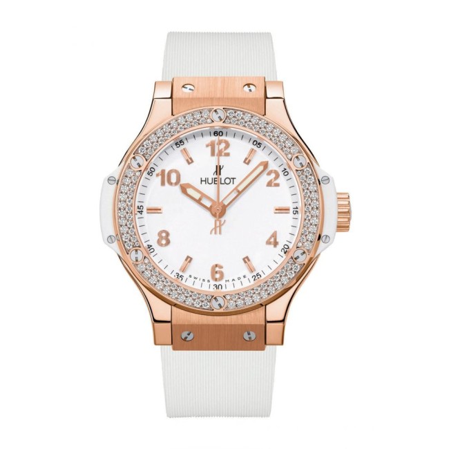 Hublot Big Bang Gold White Diamonds Woman's Watch 361.PE.2010.RW.1104