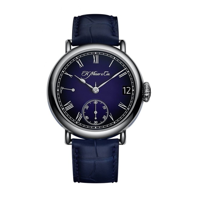 H. Moser & Cie Heritage Perpetual Calendar Midnight Blue Enamel Men's Watch 8800-0203