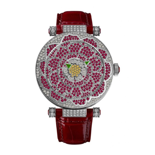 Franck Muller Double Mystery Peony Woman's Watch 39 DM D CD PEO RG OG