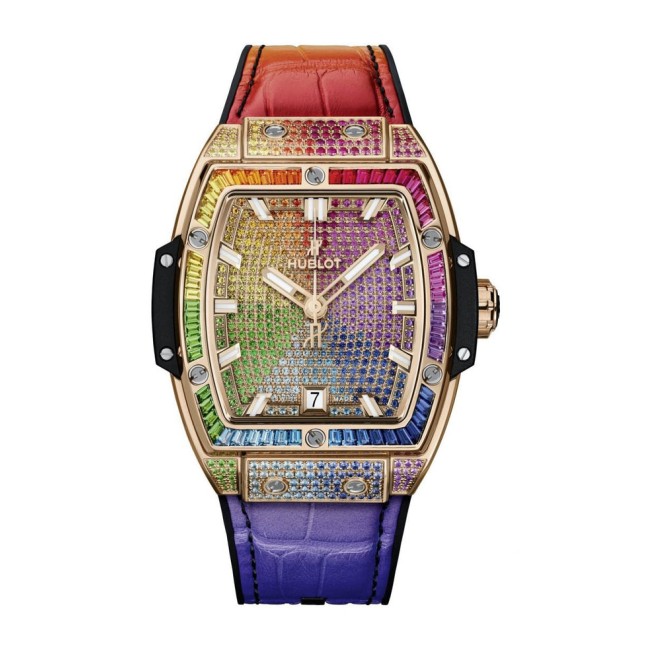 Hublot Spirit of Big Bang King Gold Rainbow Woman's Watch 665.OX.9910.LR.0999