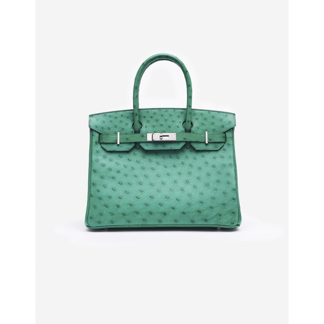 Birkin 30 Ostrich Vert Vertigo