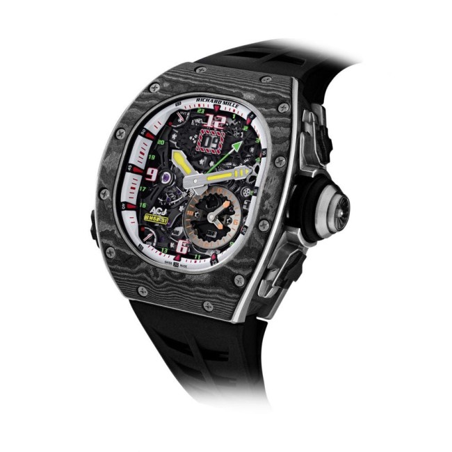 Richard Mille RM 62-01 Tourbillon Vibrating Alarm ACJ Men's watch Carbon,Titanium