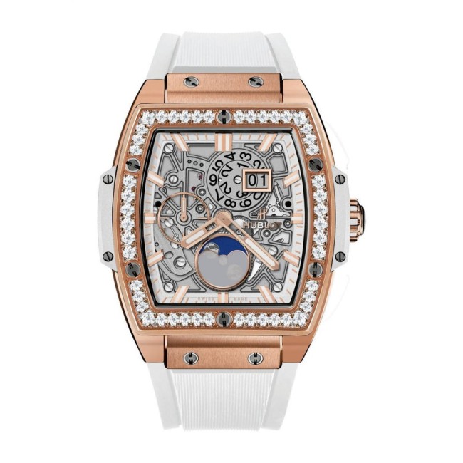 Hublot Spirit Of Big Bang Moonphase King Gold White Diamonds Men's Watch 647.OE.2080.RW.1204