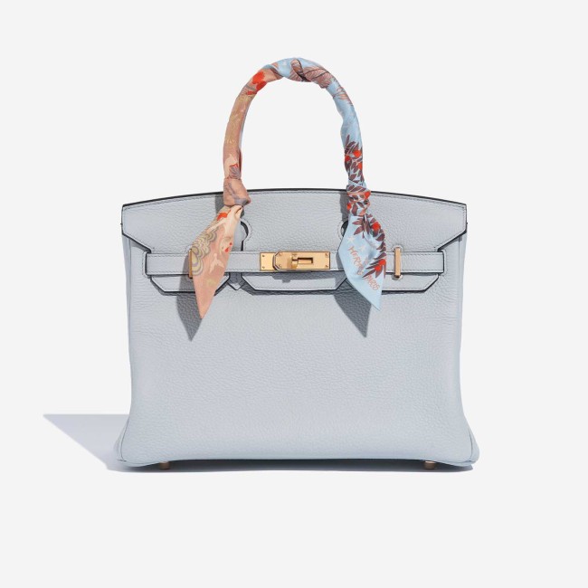 Birkin 30 Clemence Blue Pale