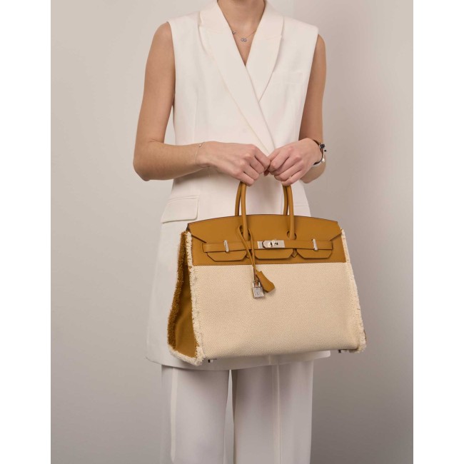 Birkin Fray 35 Swift / Toile Sesame