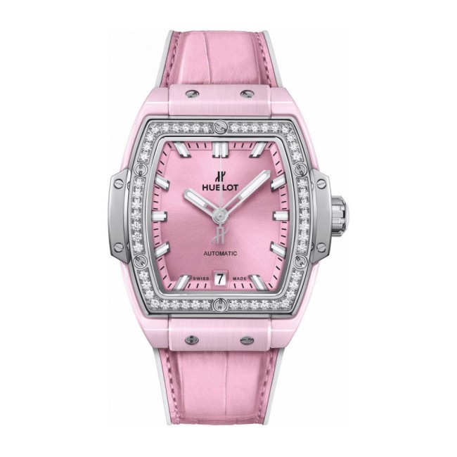 Hublot Spirit of Big Bang Pink Ceramic Titanium Diamonds Woman's Watch 665.RN.891P.LR.1204