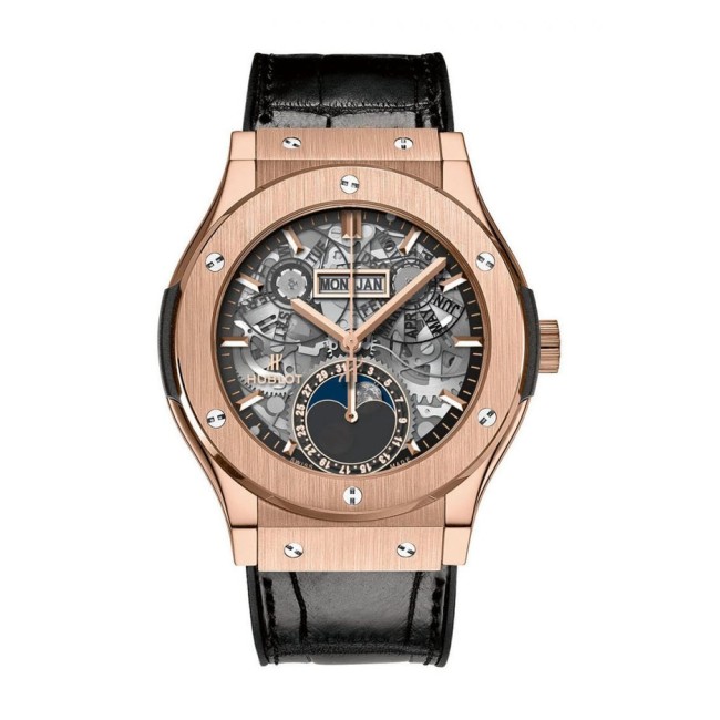 Hublot Classic Fusion Aerofusion Moonphase Aeromoon King Gold Men's Watch 547.OX.0180.LR