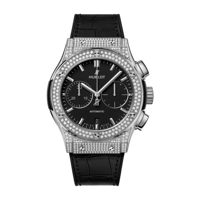 Hublot Classic Fusion Chronograph Titanium Pavé Men's Watch 541.NX.1171.LR.1704