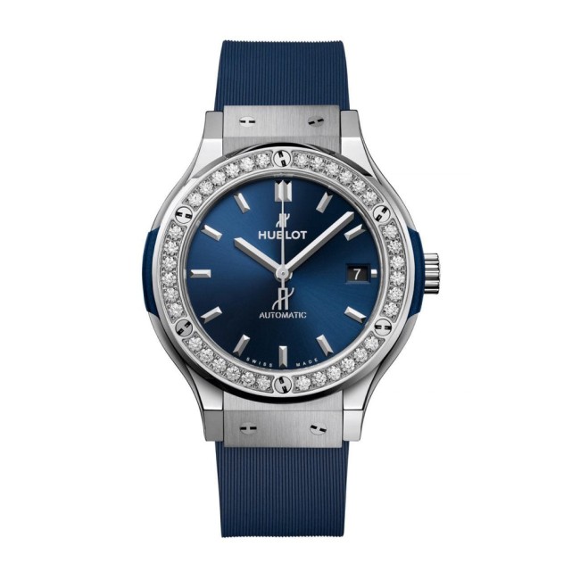 Hublot Classic Fusion Titanium Blue Diamonds Men's Watch 565.NX.7170.RX.1204