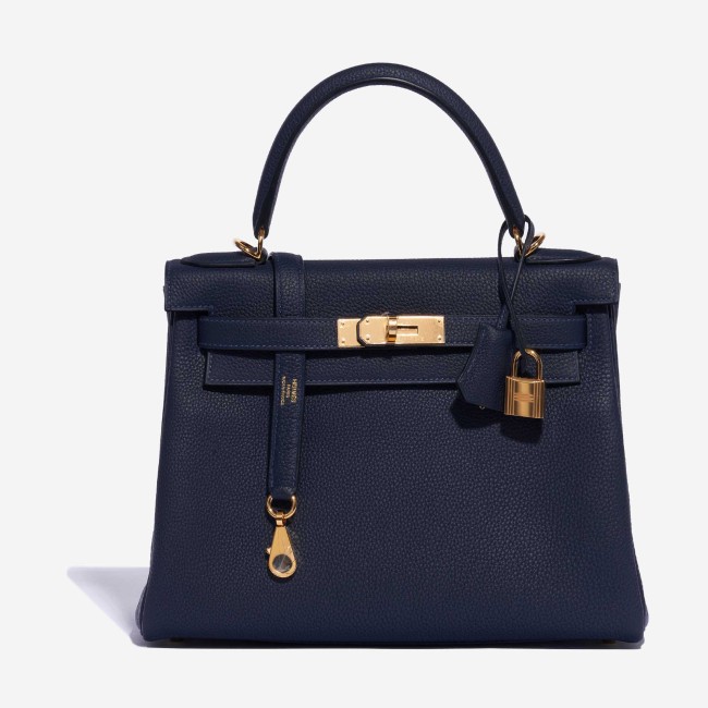 Kelly 28 Togo Blue Nuit