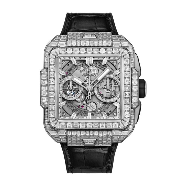 Hublot Square Bang Unico White Gold High Jewellery Men's Watch 821.WX.9017.LR.9904