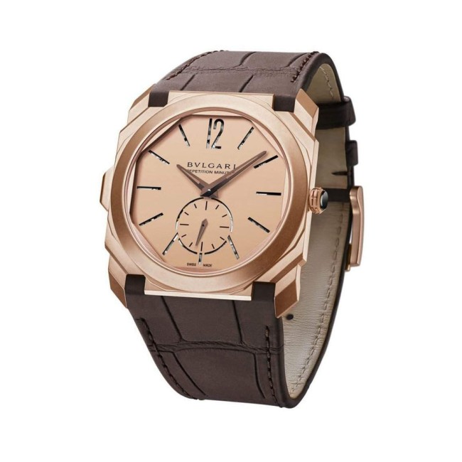 Bvlgari Octo Finissimo Minute Repeater In Sandblasted Rose Gold Men's Watch 103279