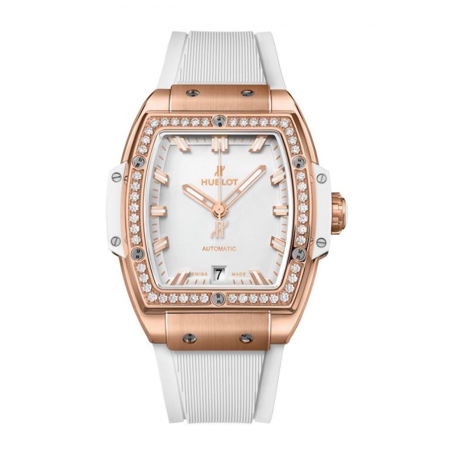 Hublot Spirit of Big Bang King Gold White Diamonds Woman's Watch 665.OE.2080.RW.1204