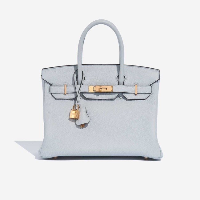 Birkin 30 Clemence Blue Pale