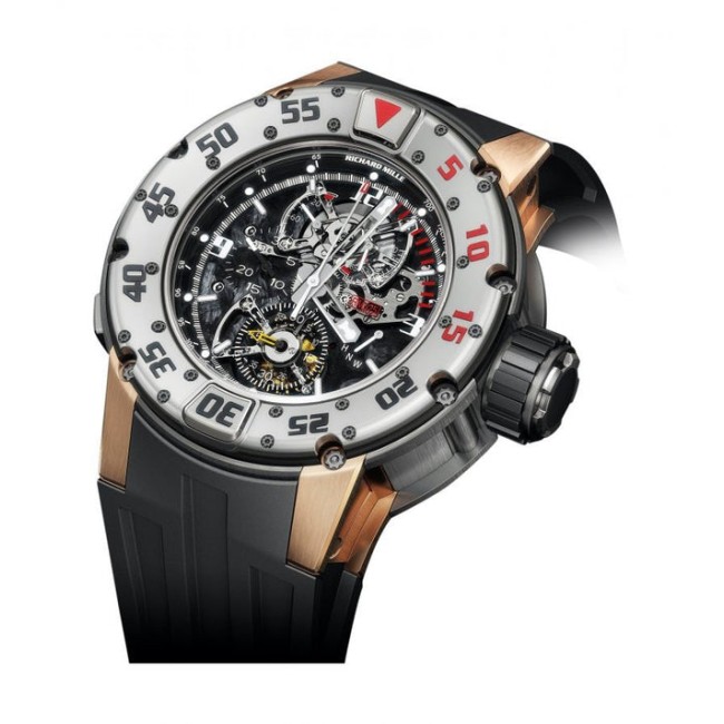 Richard Mille RM 025 Manual Winding Tourbillon Chronograph Diver’s watch Men's watch Red Gold,Titanium